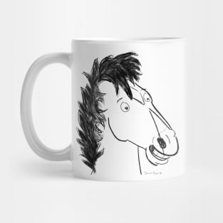 Portrait of A Horseman - Black Mug